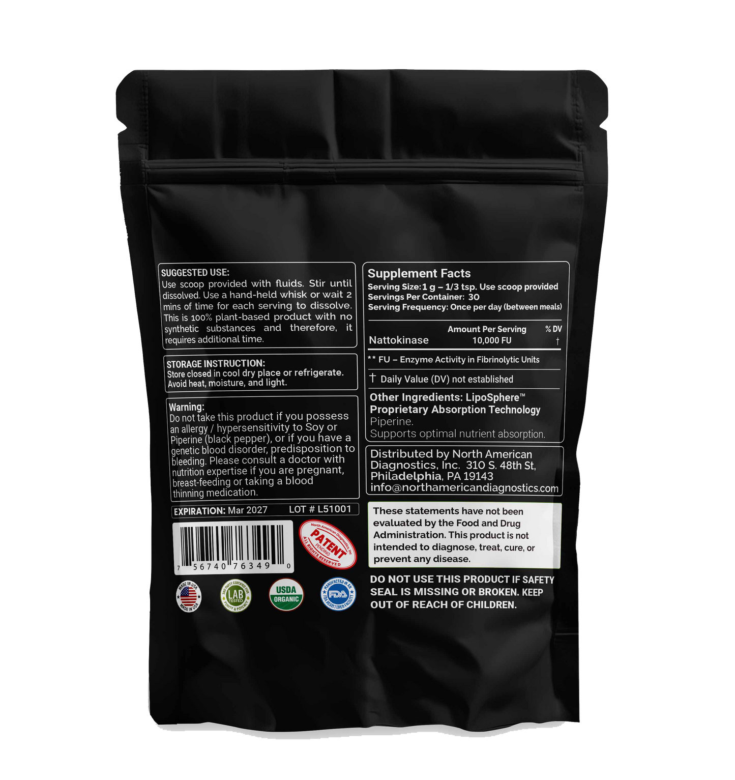 10,000 FU Vegan Nattokinase - HEALTH CARE PROVIDER RX ONLY
