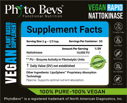 10,000 FU Vegan Nattokinase - HEALTH CARE PROVIDER RX ONLY