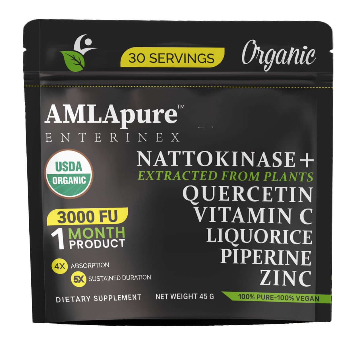 10-In-1 Complex Nattokinase, Quercetin, Vitamin C, Bromelain, Licorice